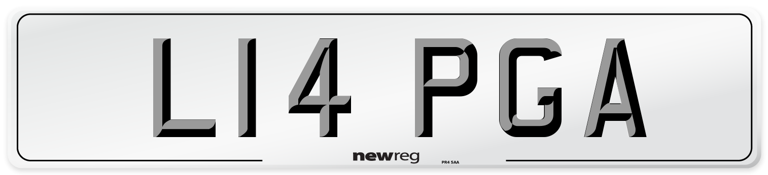 L14 PGA Number Plate from New Reg